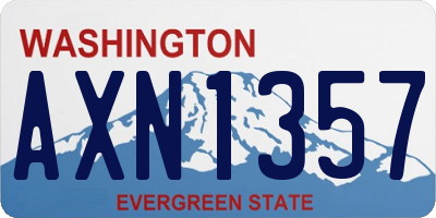WA license plate AXN1357