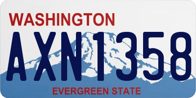 WA license plate AXN1358