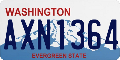 WA license plate AXN1364