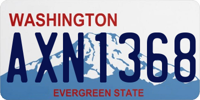 WA license plate AXN1368