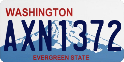 WA license plate AXN1372