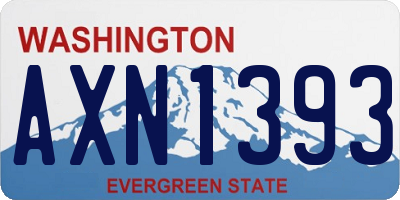 WA license plate AXN1393