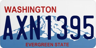 WA license plate AXN1395