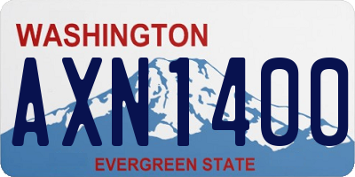 WA license plate AXN1400