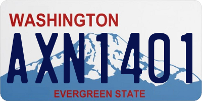 WA license plate AXN1401