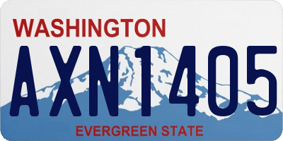WA license plate AXN1405