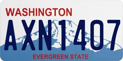 WA license plate AXN1407