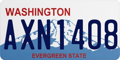 WA license plate AXN1408