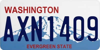 WA license plate AXN1409