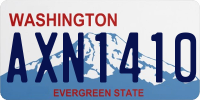 WA license plate AXN1410