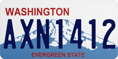 WA license plate AXN1412