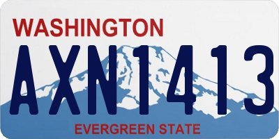 WA license plate AXN1413