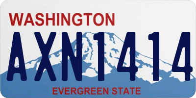 WA license plate AXN1414