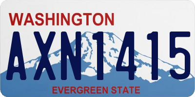 WA license plate AXN1415