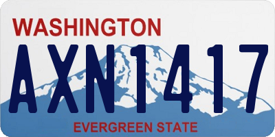 WA license plate AXN1417