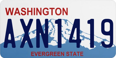 WA license plate AXN1419