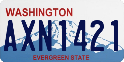 WA license plate AXN1421