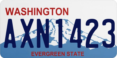 WA license plate AXN1423