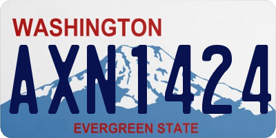 WA license plate AXN1424
