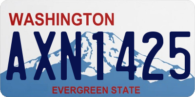 WA license plate AXN1425