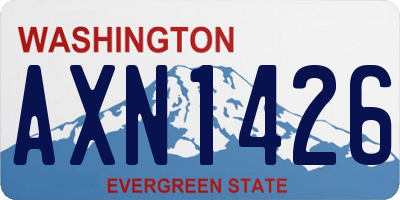 WA license plate AXN1426
