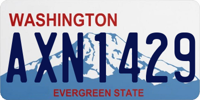 WA license plate AXN1429