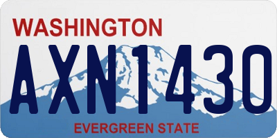 WA license plate AXN1430
