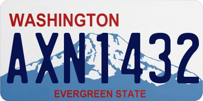 WA license plate AXN1432