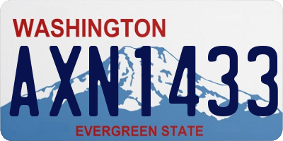 WA license plate AXN1433