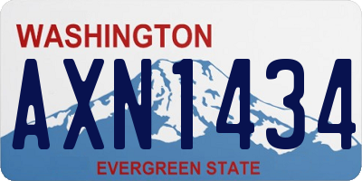 WA license plate AXN1434