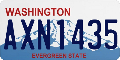 WA license plate AXN1435