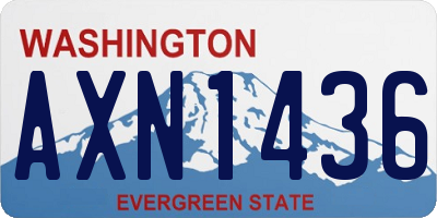 WA license plate AXN1436