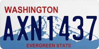 WA license plate AXN1437