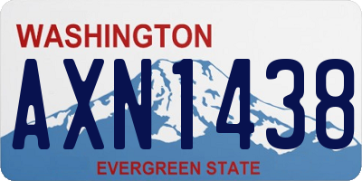 WA license plate AXN1438