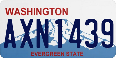 WA license plate AXN1439