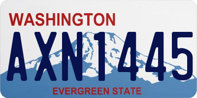 WA license plate AXN1445