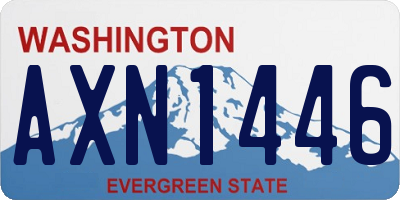 WA license plate AXN1446