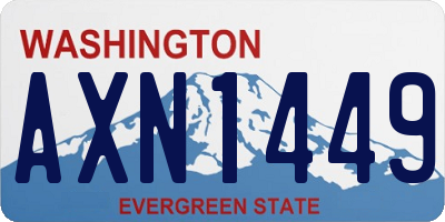 WA license plate AXN1449