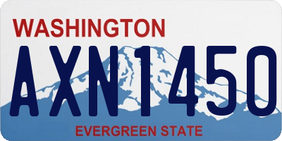 WA license plate AXN1450