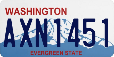 WA license plate AXN1451