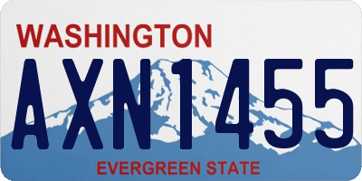 WA license plate AXN1455