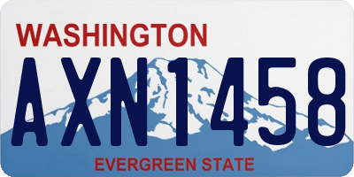 WA license plate AXN1458
