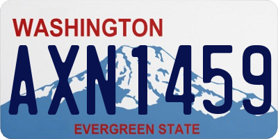 WA license plate AXN1459