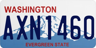 WA license plate AXN1460