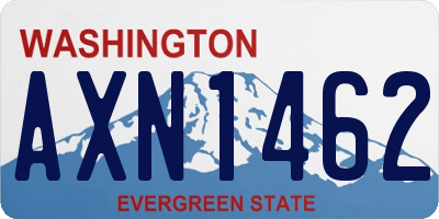 WA license plate AXN1462