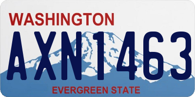 WA license plate AXN1463