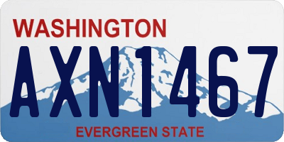 WA license plate AXN1467