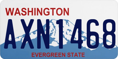 WA license plate AXN1468