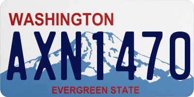 WA license plate AXN1470
