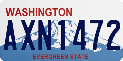 WA license plate AXN1472